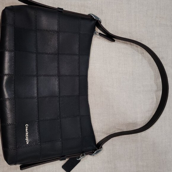 Coach / Coachtopia Alter/Ego Shoulder Bag in Checkerboard Upcrafted Leather - Picture 2 of 7